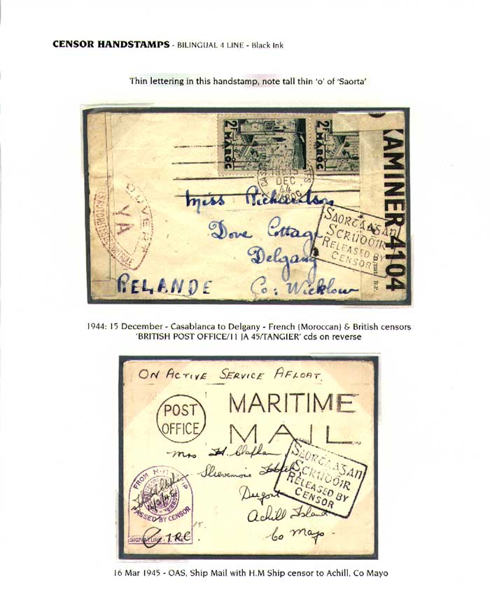 Censor Handstamp - 4-Line Boxed - Black